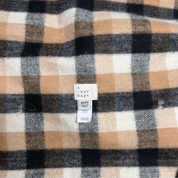 A New Day Target Plaid Wrap Jacket Shawl Blanket Sweater OSFM - Picture 8 of 10